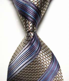 Luxury New Silver Gold Stars silk Mens necktie dress Tie Mens 