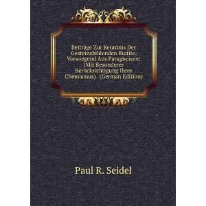   Ihres Chemismus) . (German Edition) Paul R. Seidel  Books