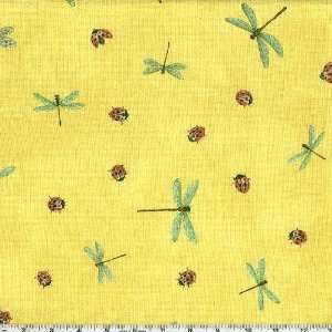  Wide Waverly Fly Away Yellow Fabric By The Yard Arts, Crafts & Sewing