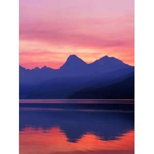 Lake Macdonald Sunrise From Apgar, Glacier National Park, Montana Wall 