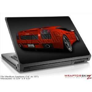  Medium Laptop Skin Lamborghini Gallardo Rear Red 
