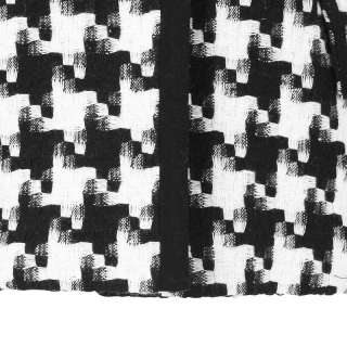 Vancl Houndstooth Pattern Short Coat Black/White#10277  
