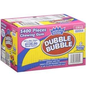  Dubble Bubble Tab Chewing Gum   5400 Ct. 