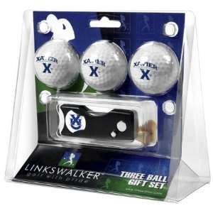  Xavier Musketeers Spring Action Divot Tool & 3 Ball Gift 