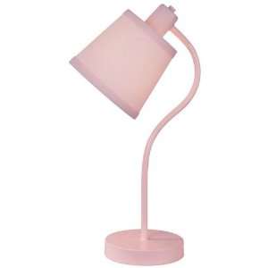 Just Kidding Metal Desk Lamp 17.5hx10d Pink