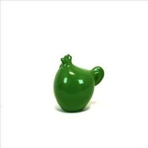  6 Ceramic Chicken Statue Color Green