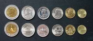 Thailand Coin Circulation Set UNC   OLD KING PORTRAIT  