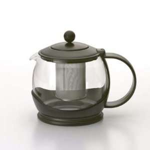  Bonjour 24oz Glass Teapot Black