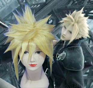 Final Fantasy VII Cloud Blonde Cosplay Wig short Costome party coser 