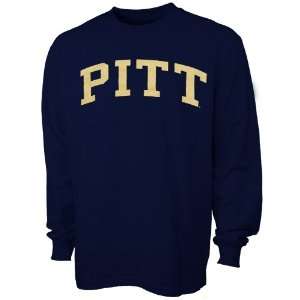  NCAA Pittsburgh Panthers Navy Vertical Arch Long Sleeve T 