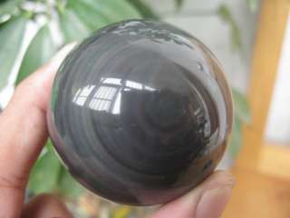 NATURAL OBSIDIAN POLISHED SPHERE BALL Distinctive+STAND  