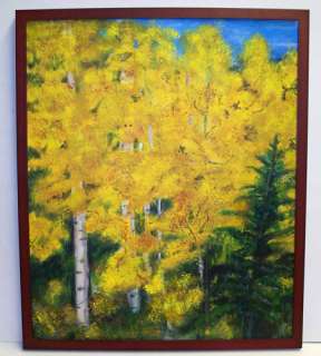 Acrylic Painting JEAN CLARKE Fall Landscape AUTUMN GOLD  