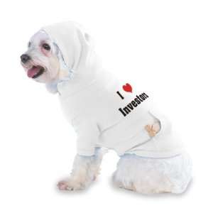  I Love/Heart Investors Hooded T Shirt for Dog or Cat X 