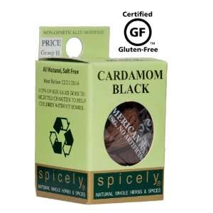 Spicely All Natural and Certified Gluten Free Black, Cardamom Pods 