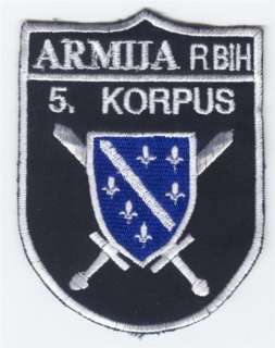 BOSNIA ARMY  MUSLIM / 5.CORPS , BIHAC ,rare patch  