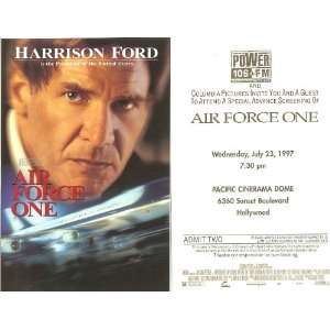  Air Force One Screening Pass 1997 