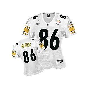   Steelers Hines Ward Super Bowl XLV Womens Replica White Jersey Large