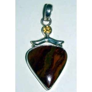  Kathys Heart and Citrine Pendant Jewelry