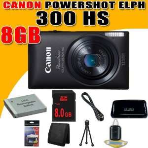 Canon PowerShot ELPH 300 HS 12 MP CMOS Digital Camera w/Full 1080p HD 