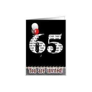 Balloons 65th Birthday Party Invitation Card Toys & Games