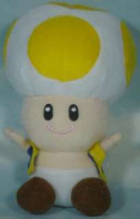 super mario bros yellow toad 7 soft plush doll toy  