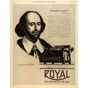   Royal Typewriter Typing Printing   Original Print Ad