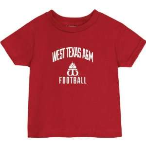 West Texas A&M Buffaloes Cardinal Red Baby Football Arch T Shirt