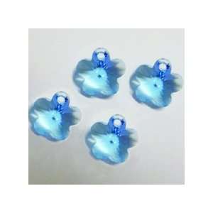  6744 Flower Pendants 12MM Aquamarine