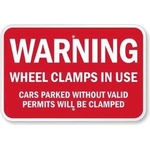  Warning Wheel Clamps In Use, Cars Parked Without Valid 