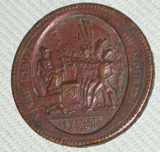 1792 Augustin Dupré Bronze Coin Monneron Medal  