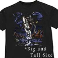 Indian Warrior horse storm rider Big and & Tall T shirt  