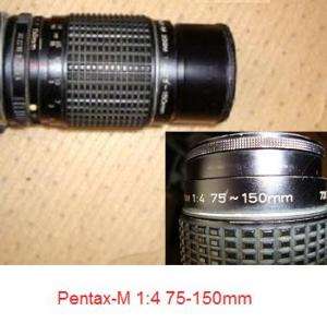 Pentax M 14 75 150mm Zoom Lens for Parts or Repair  