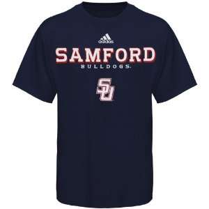  adidas Samford Bulldogs Navy Blue True Basic T shirt (X 