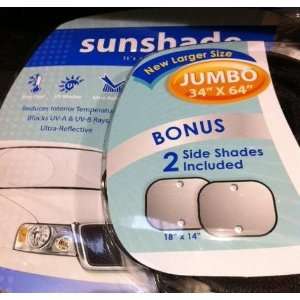  SunShade Jumbo 34x64 bonus 2 Side Shades Included 
