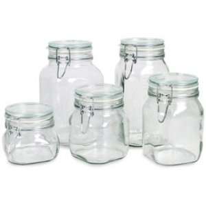 Bormioli Fido 5 Piece Canister Set 