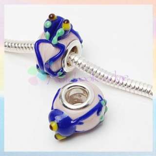 Frog Lampwork Bead Pendant Fit European Charm Bracelet  