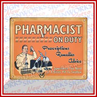Pharmacy SIGN Pharmacist Apothecary Print Vintage Drug Male  
