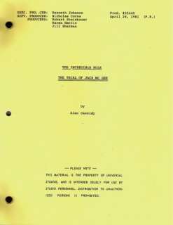   HULK set 3 unfilmed scripts Bill Bixby Lou Ferrigno Jack Colvin  