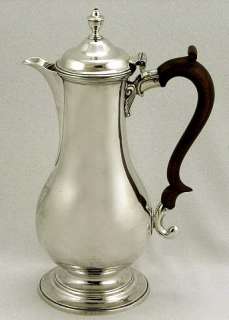   Sterling Silver Coffee Pot Benjamin Stephenson 1778 Coat Arms  