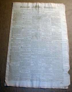 1797 Philadelphia PA newspaper w Ad referencing GEORGE WASHINGTON as 