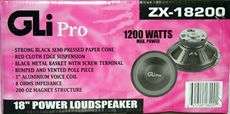 GLI PRO ZX 18200 18 4800 Watt Raw DJ Subwoofers SUBS (4) ZX18200 