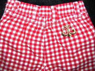 DEREON 2 Piece Red GINGHAM Hoodie Jacket CHERRIES Pants Set Outfit NWT 