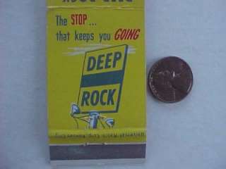 1950s Spencer,Wisconsin Deep Rock gas & oil service station matchbook 