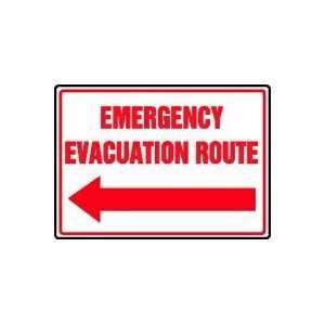  EMERGENCY EVACUATION ROUTE (ARROW LEFT) 10 x 14 Dura 
