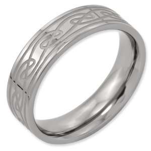   Flat Celtic Knot 6mm Brushed and Polished Band Ring Size 12 Jewelry
