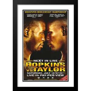  Bernard Hopkins vs Taylor 32x45 Framed and Double Matted 
