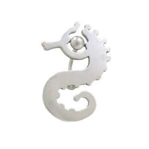 Reversed Belly Button Ring Surgical Steel Sea Horse   BS04 