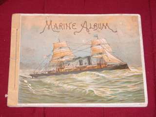 19th CENTURY MARINE ALBUM LITHOGRAPHED SHIP PICTURES  