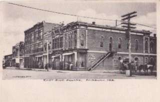 1908 East Side Square, FAIRBURY, NE Postcard  
