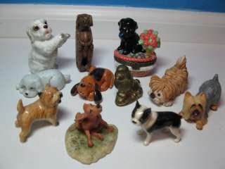 Vintage Yorkie Yorkshire Terrier Clay Ceramic Miniature Dog Figurine 